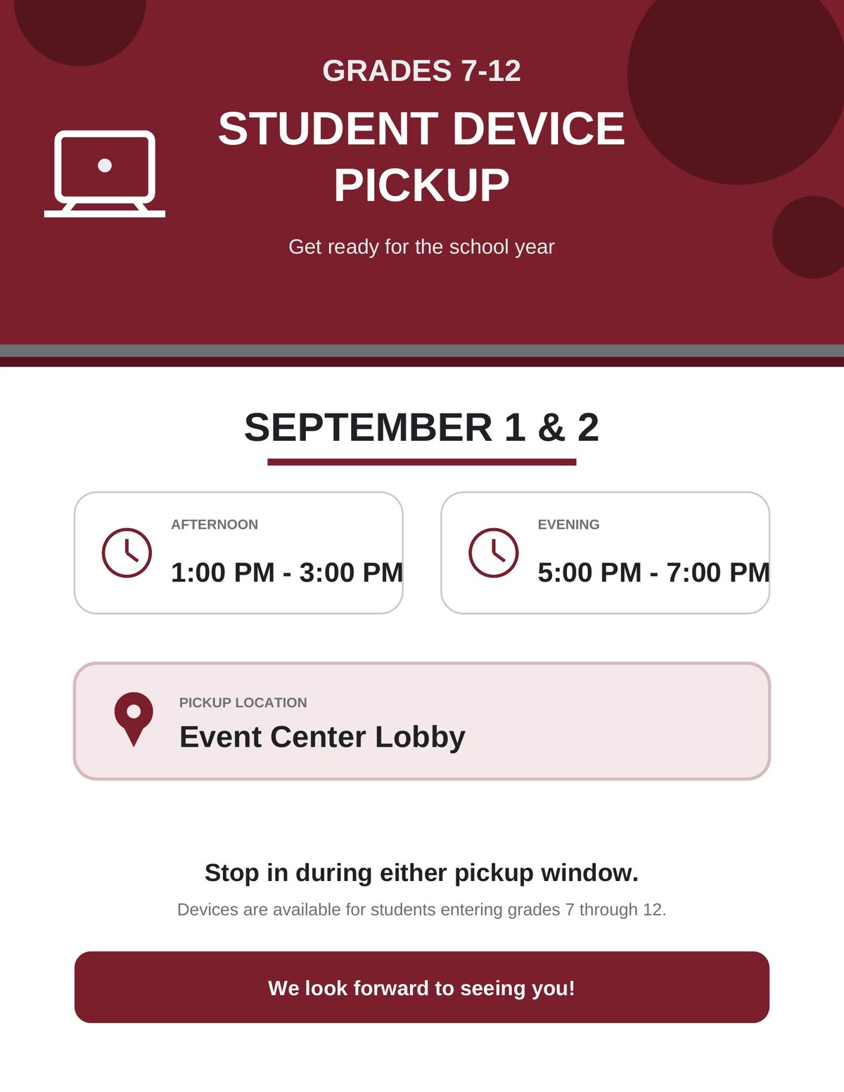 Student Device Pickup