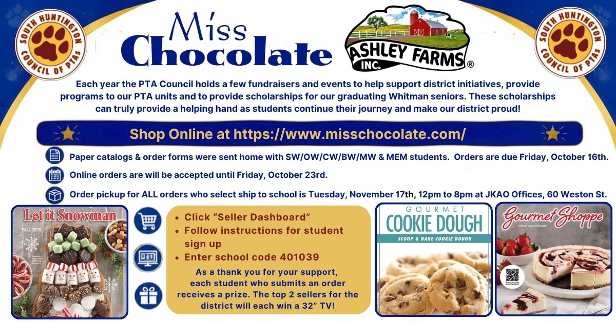Miss Chocolate Fundraiser for PTA Programs & Senior Scholarships