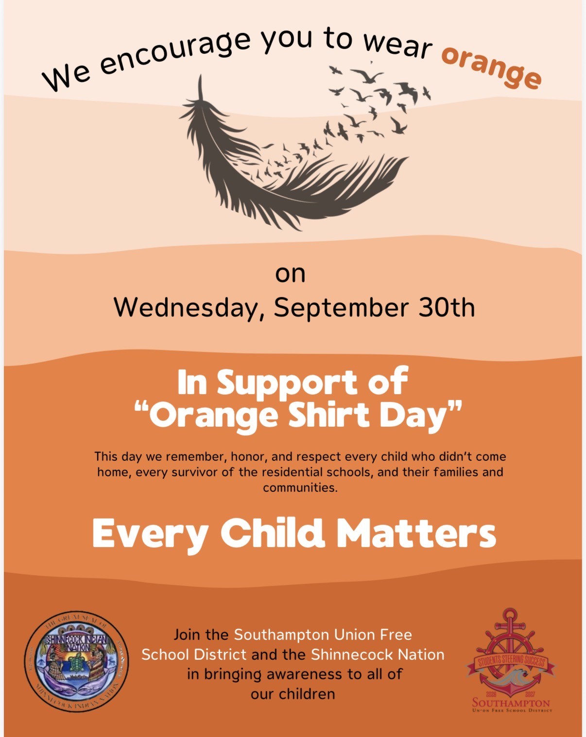 Orange Shirt Day - September 30th 