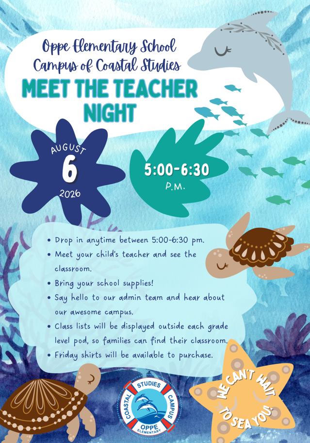 Meet the Teacher Night is TONIGHT!!