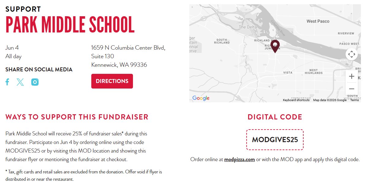 MOD Pizza night 6/4