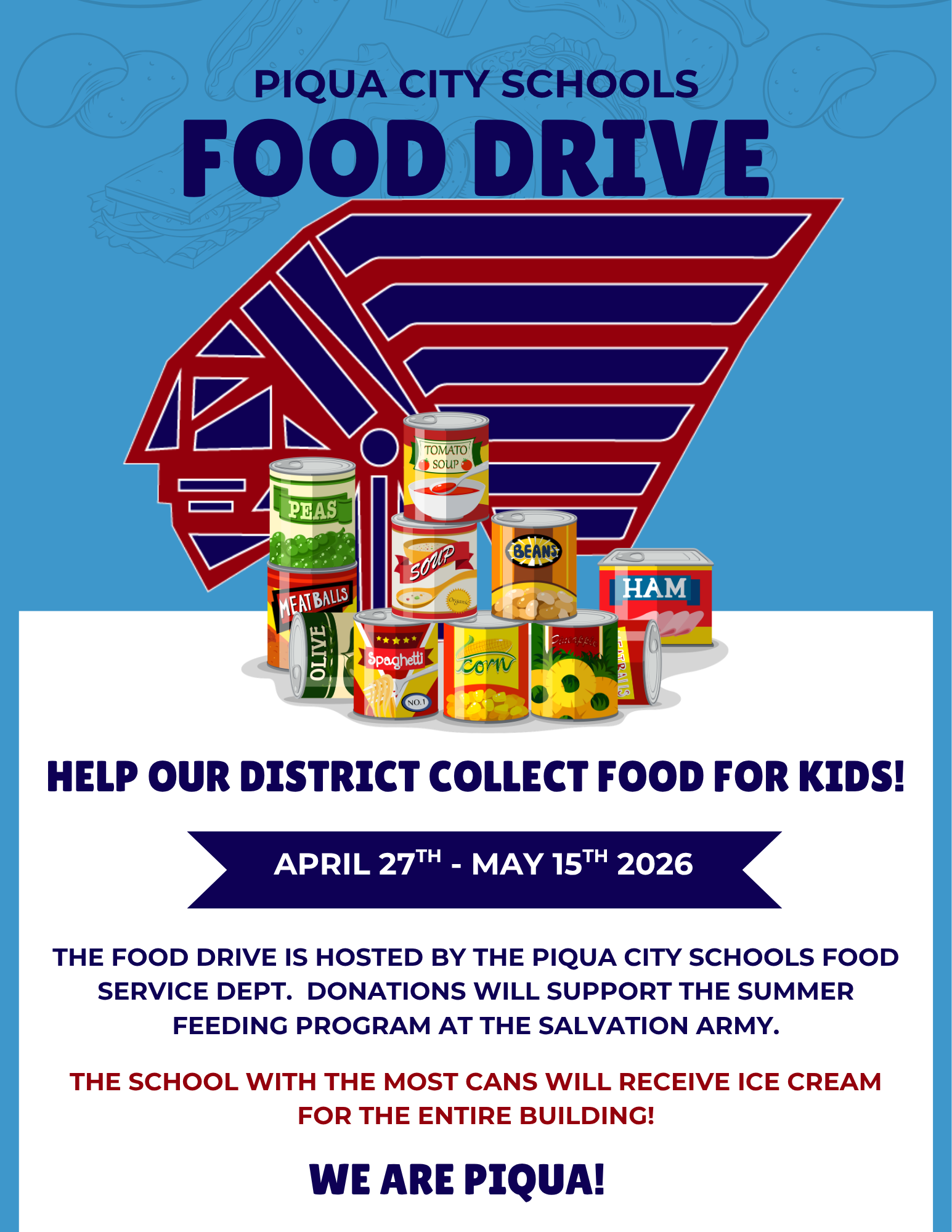 Piqua City Schools Food Drive