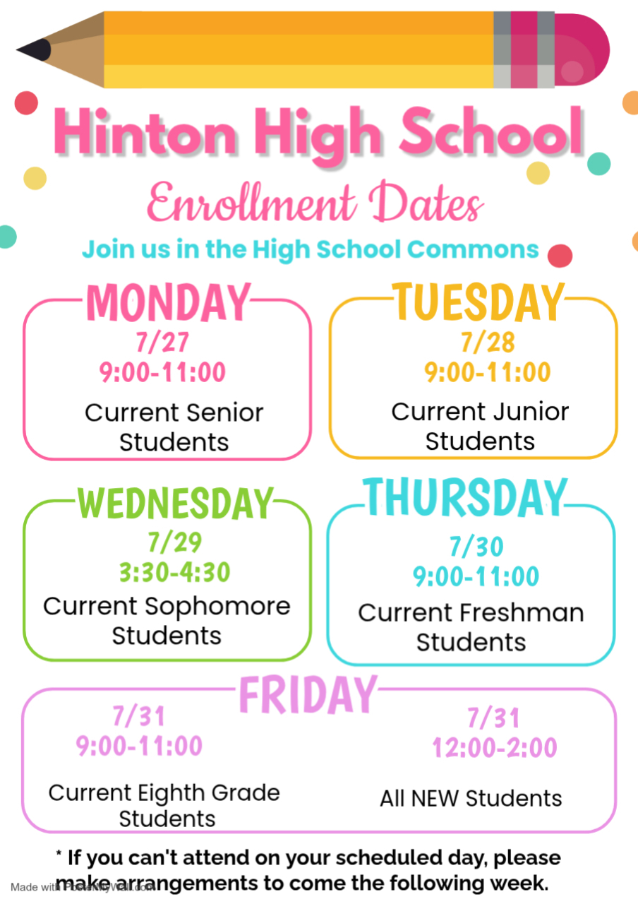New and Current Student Enrollments and Back to School Night