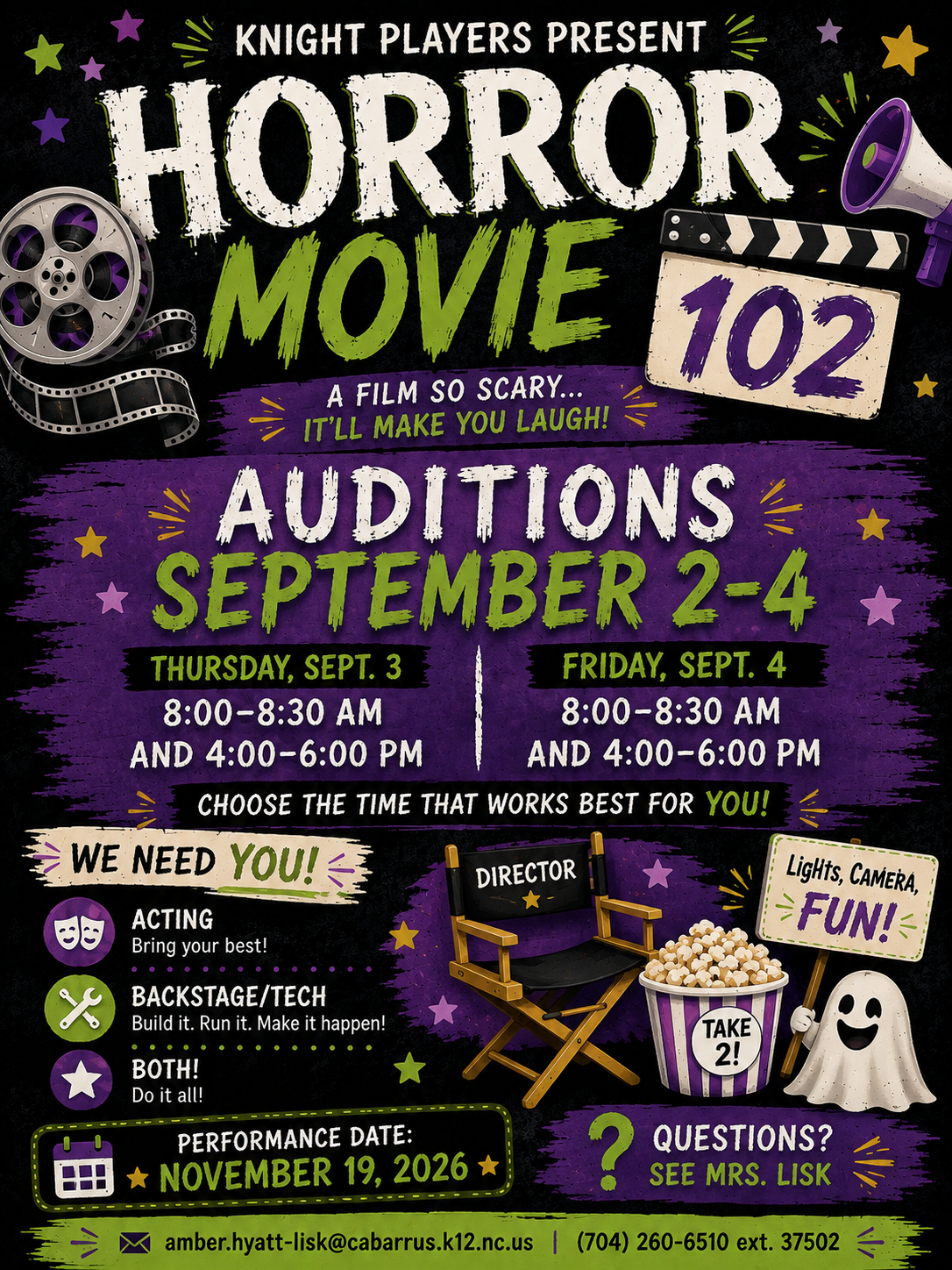 Flyer for auditions