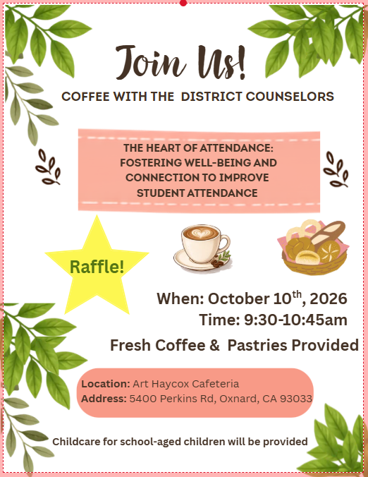 Very FIRST districtwide Cafecito con los Consejeros!