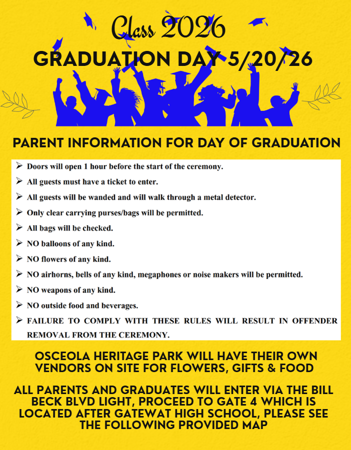 Graduation Information, Site Map and Stole Information