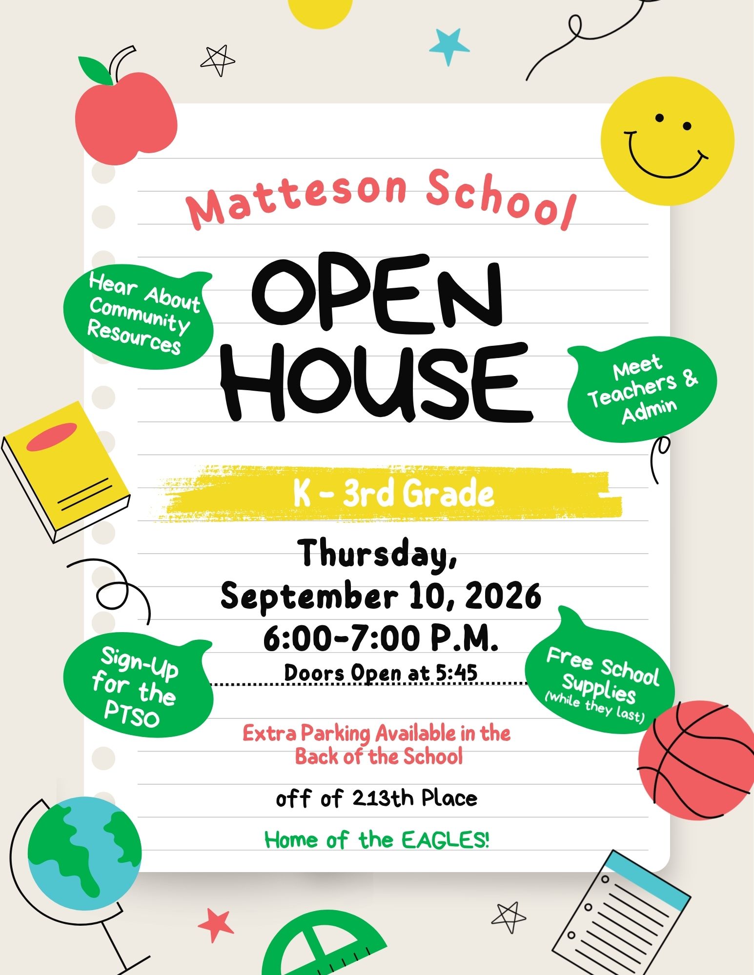 Open House - Thursday, September 10, 2026