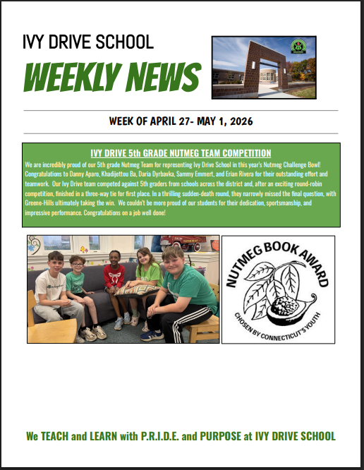 Ivy Drive Weekly News - Week of April 27