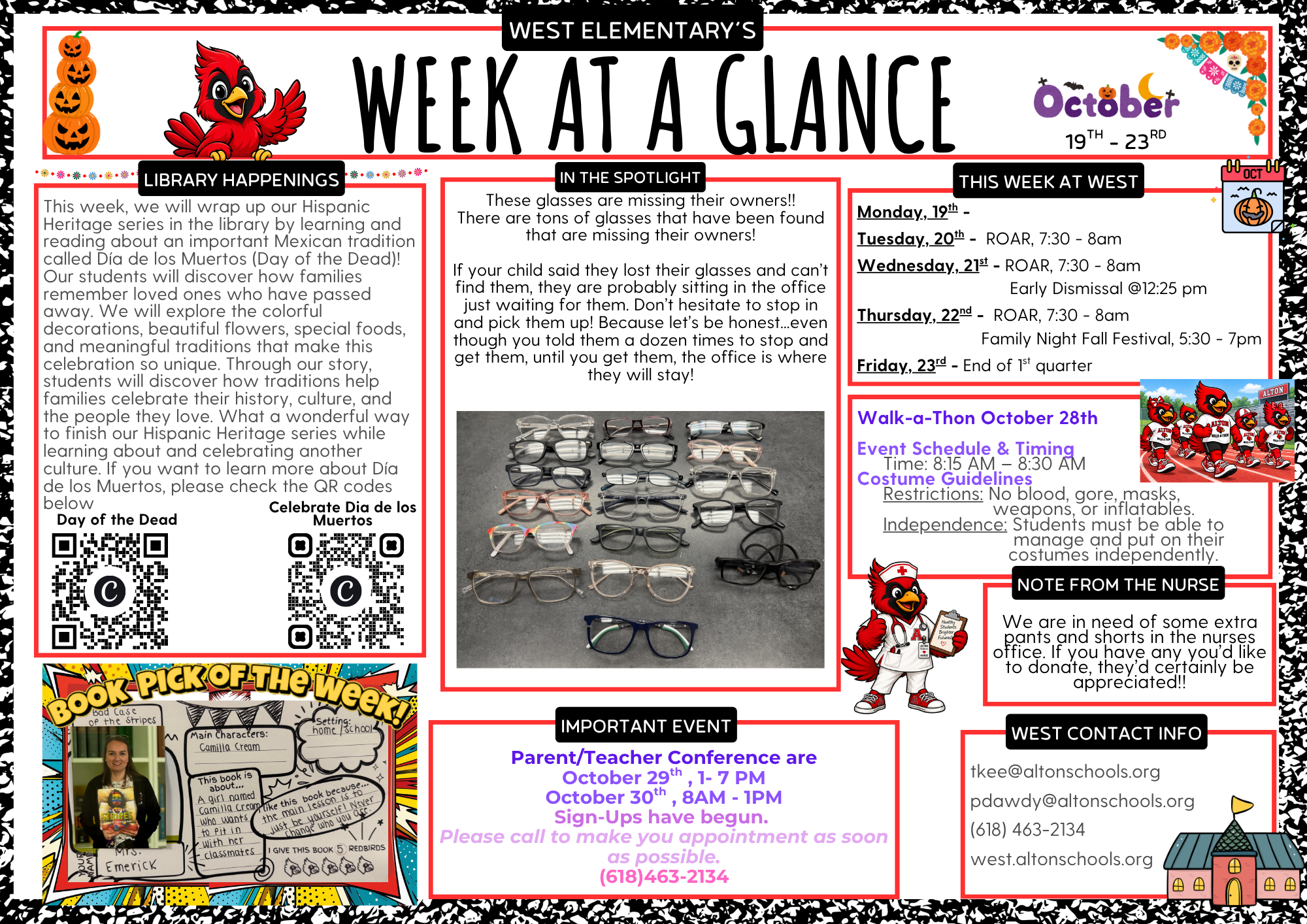 October 19th Week at a Glance