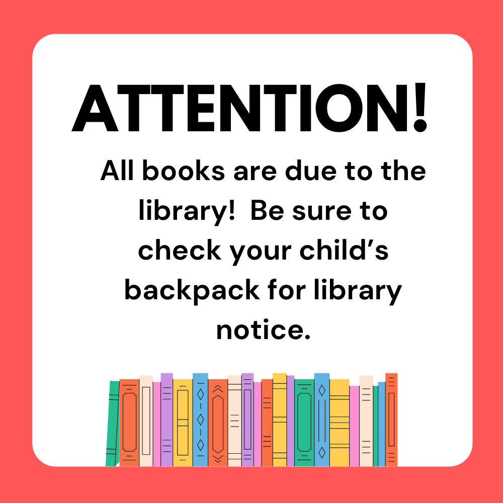 All library books are due back to library