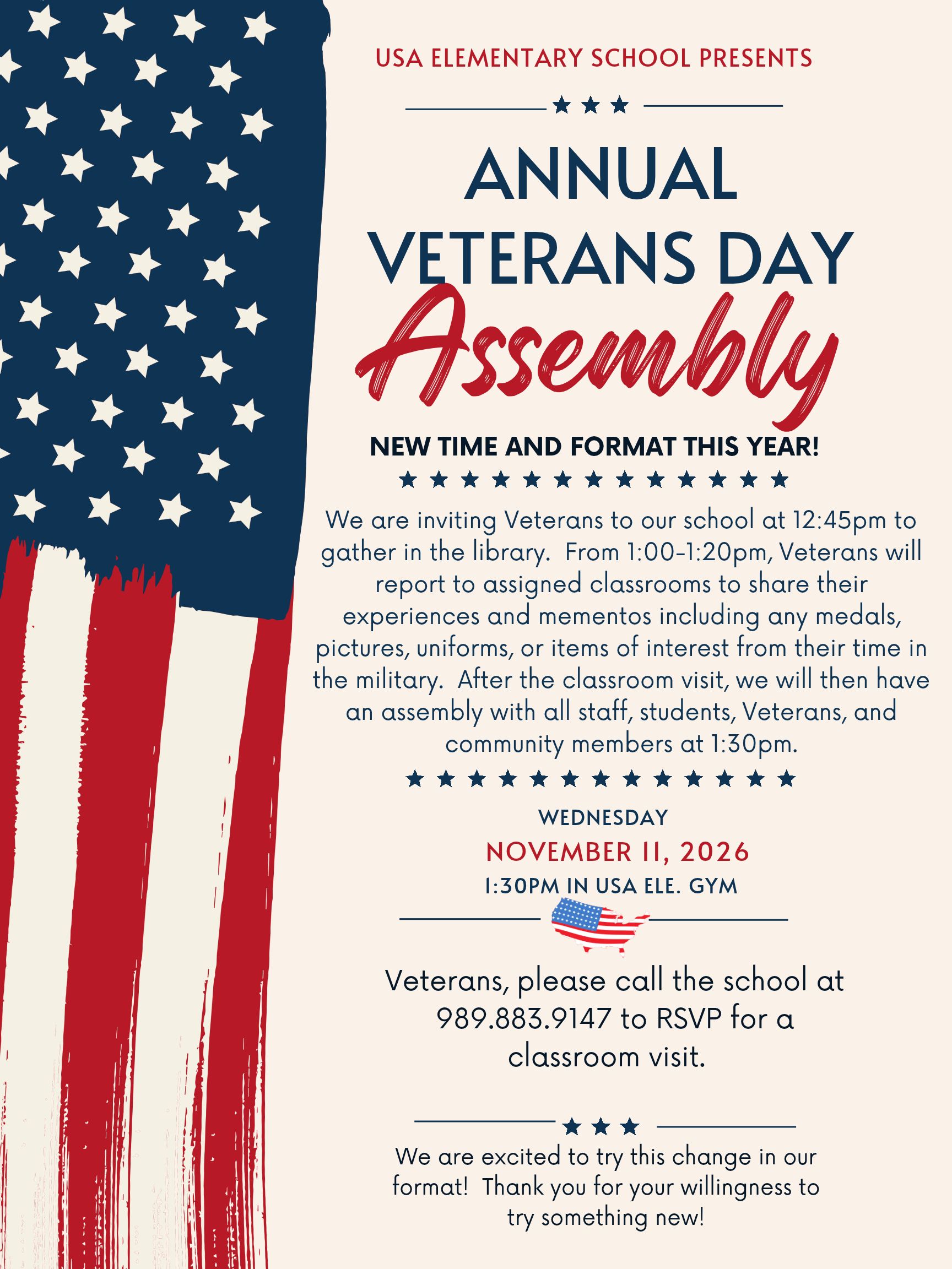 Veterans Day Celebration and Assembly