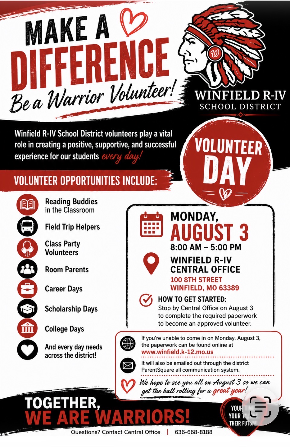 Make a Difference:  Join Us for Volunteer Sign-Up Day! ❤️