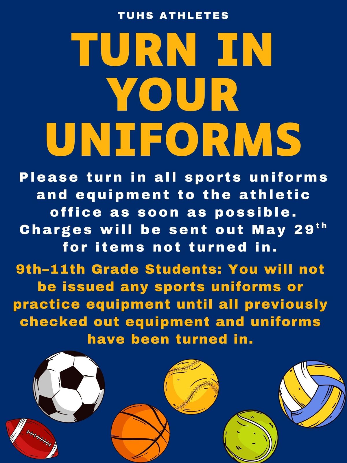 Athletic Uniforms and Equipment 