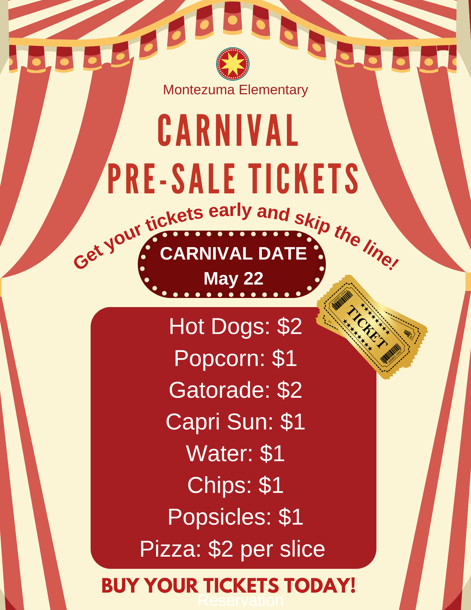 Carnival Pre-sale Tickets / Pre-venta de boletos para el carnaval 