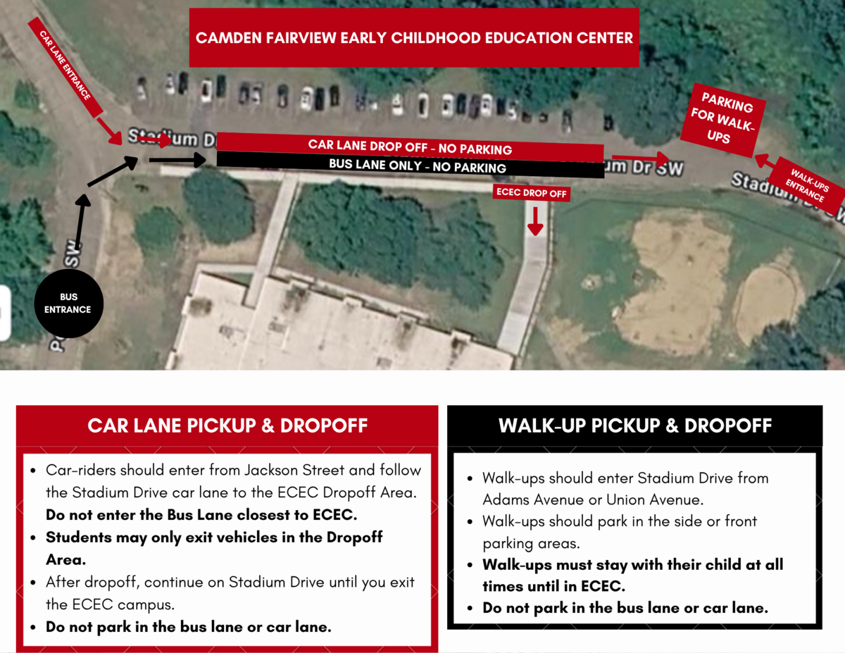 Help Us Keep ECEC Safe: Arrival & Dismissal Map