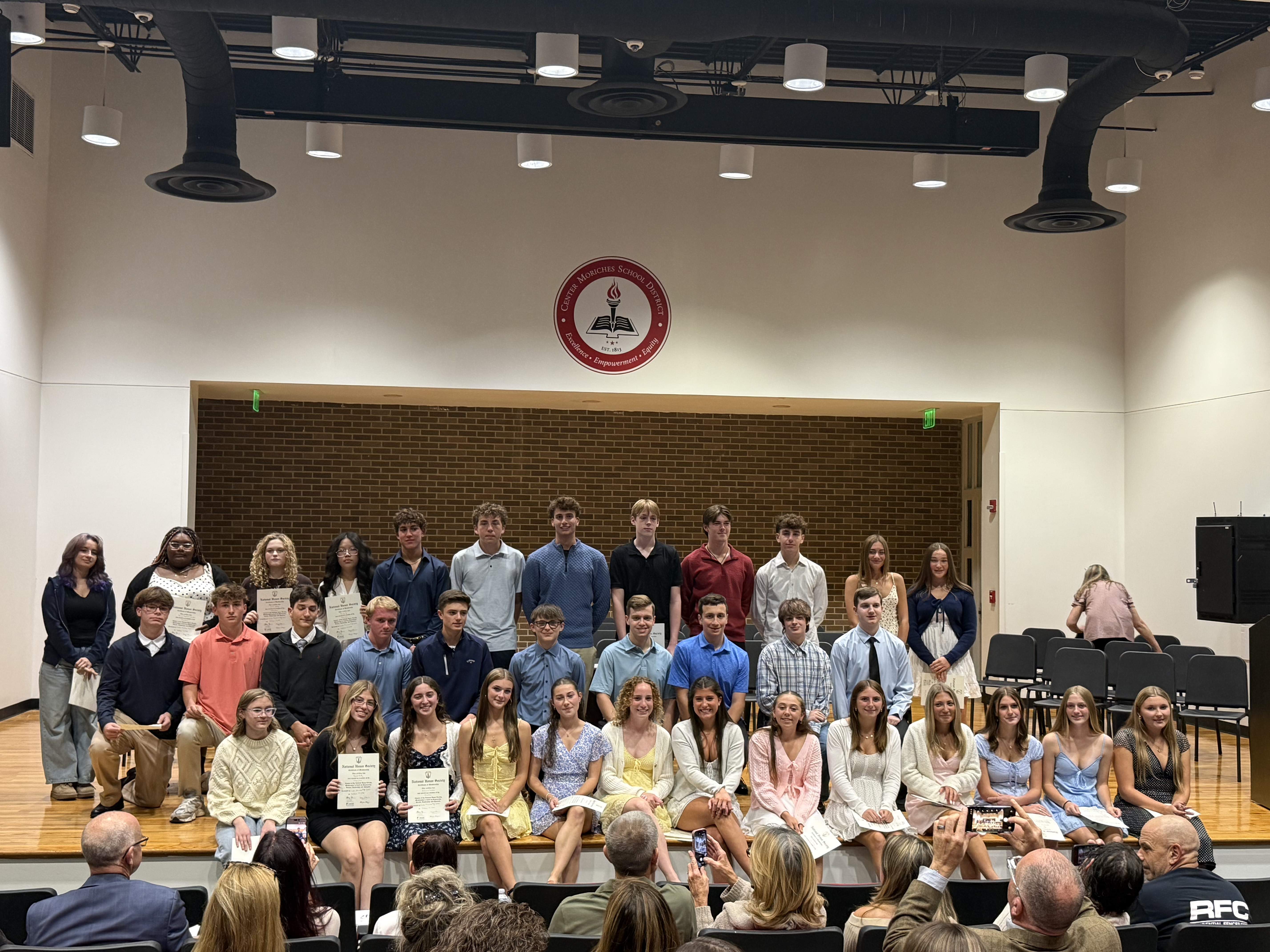 Center Moriches Students Inducted Into National Honor Society and National Junior Honor Society