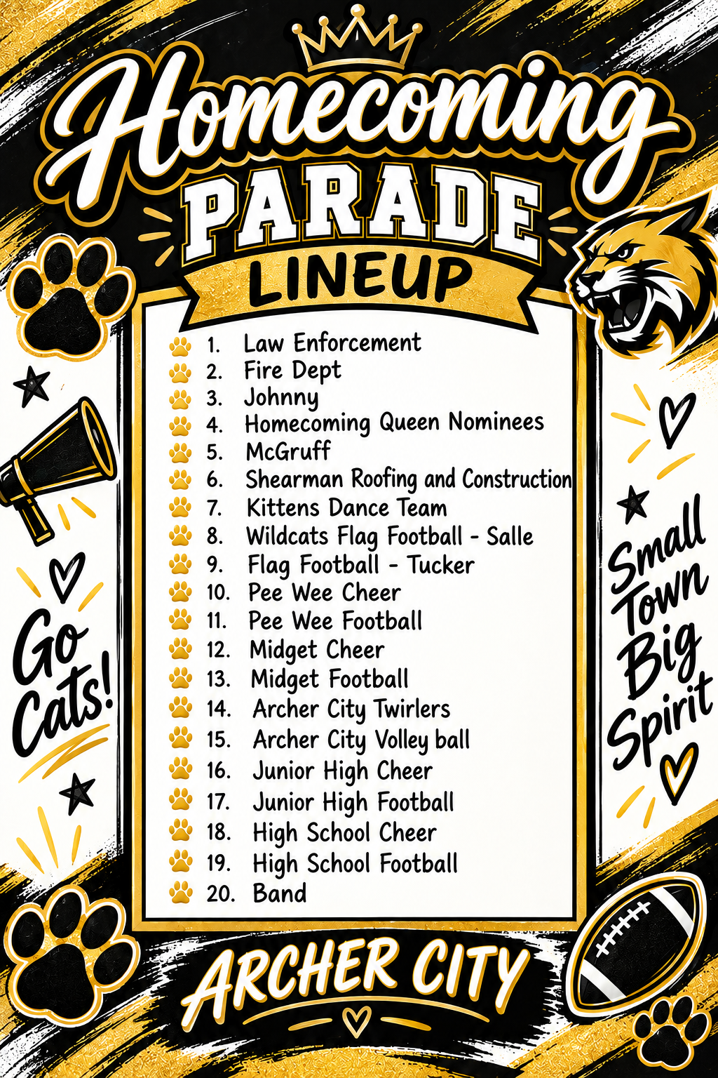 Parade Lineup