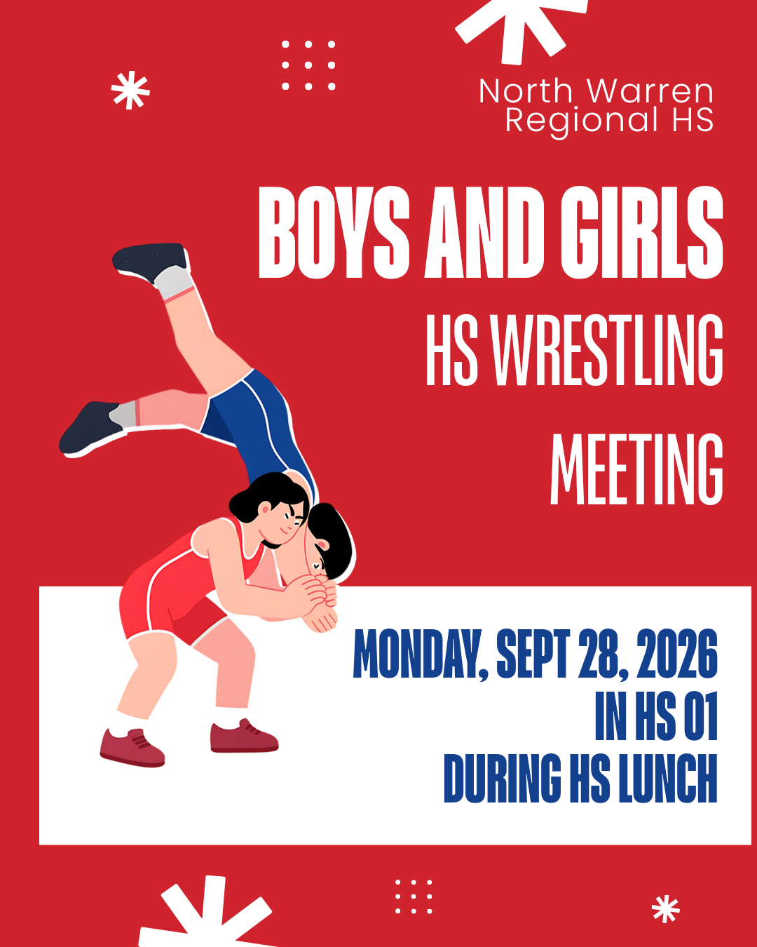 NWR Boys and Girls Wrestling Meeting 9/28