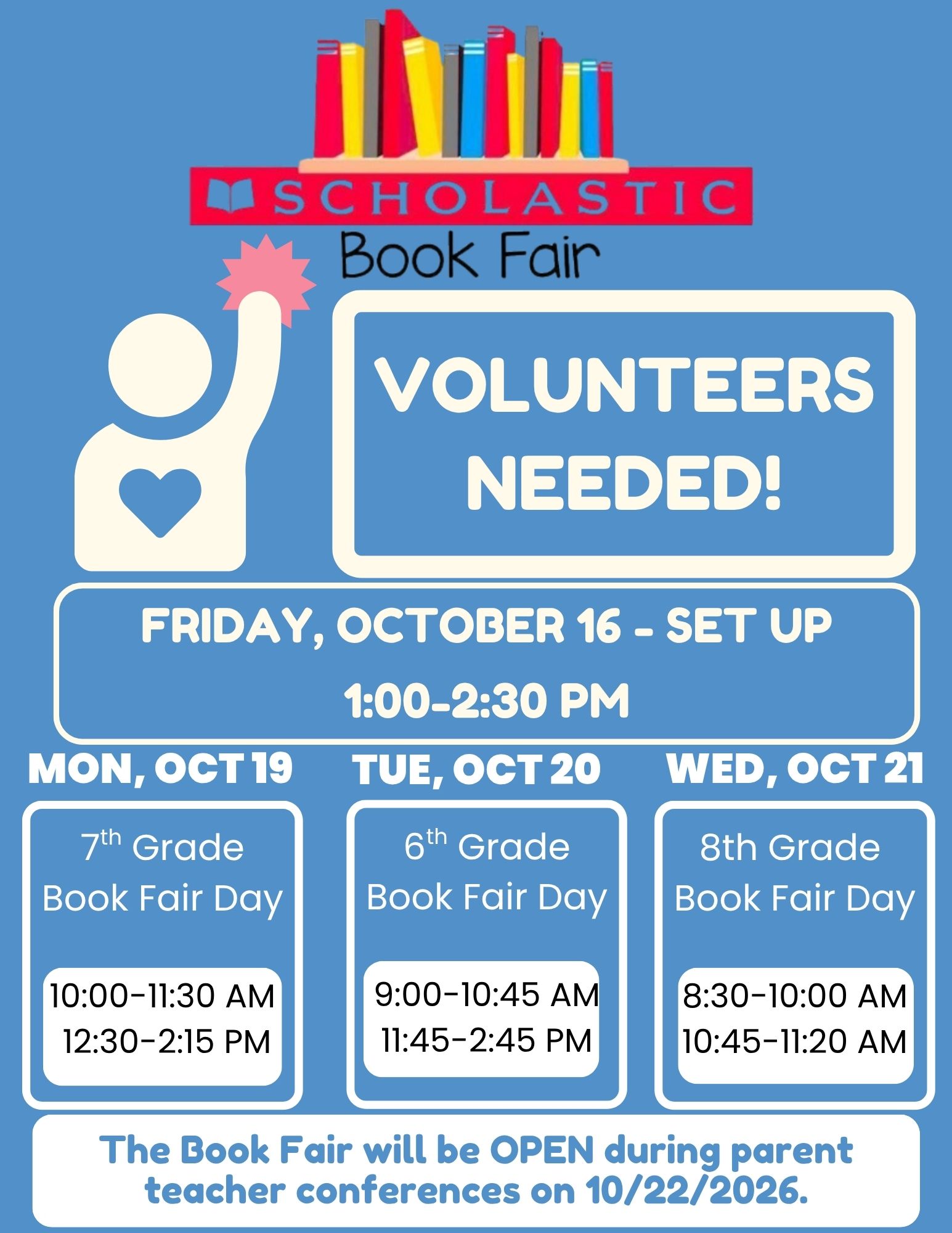 Book Fair Parent Volunteers Needed
