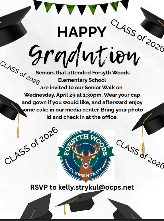 Seniors in High School that attended Forsyth Woods Elementary