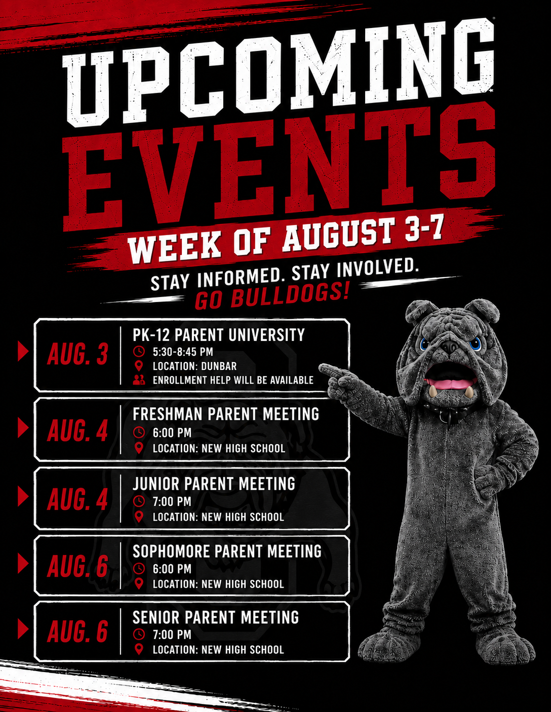 Upcoming Events - Mark Your Calendars 