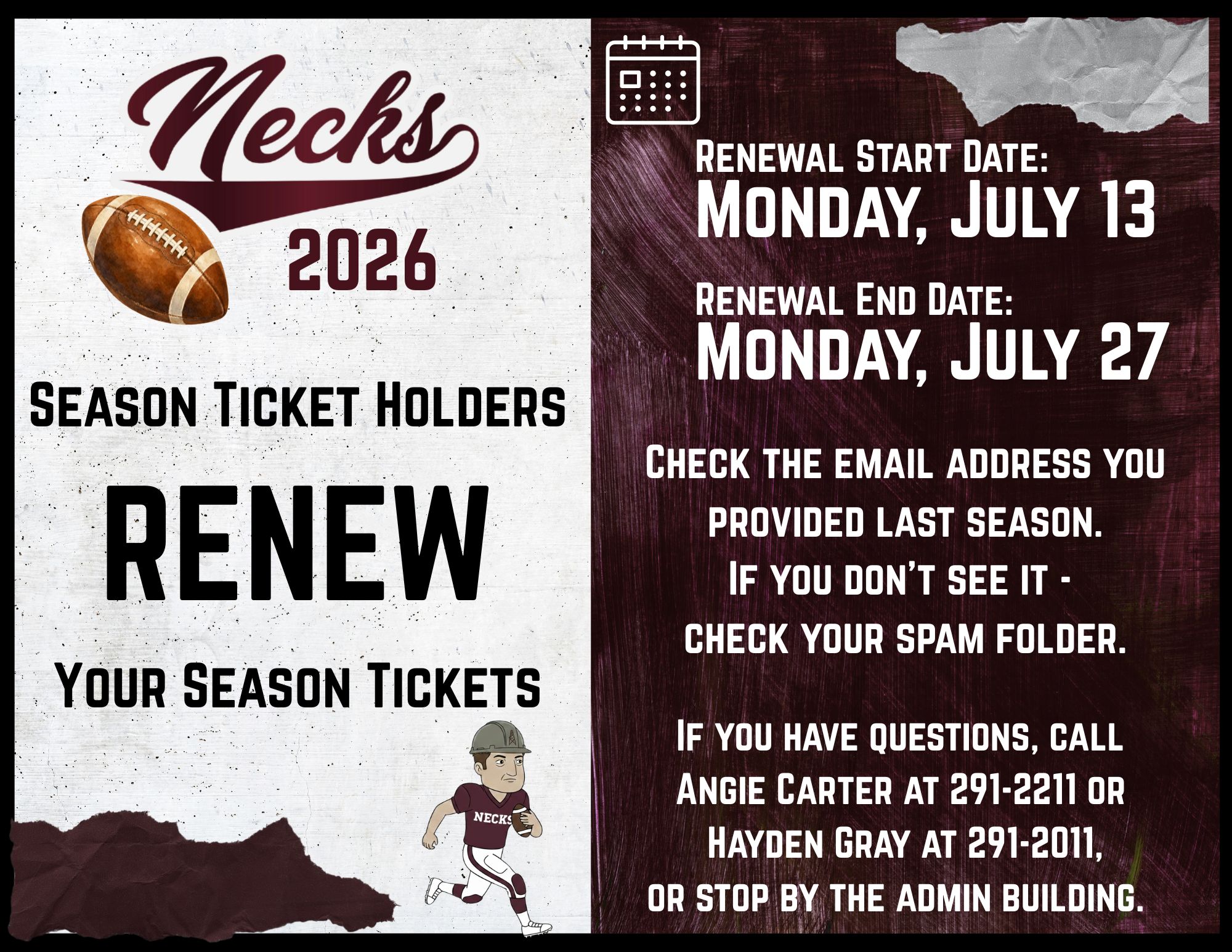 Current Season Ticket Holders