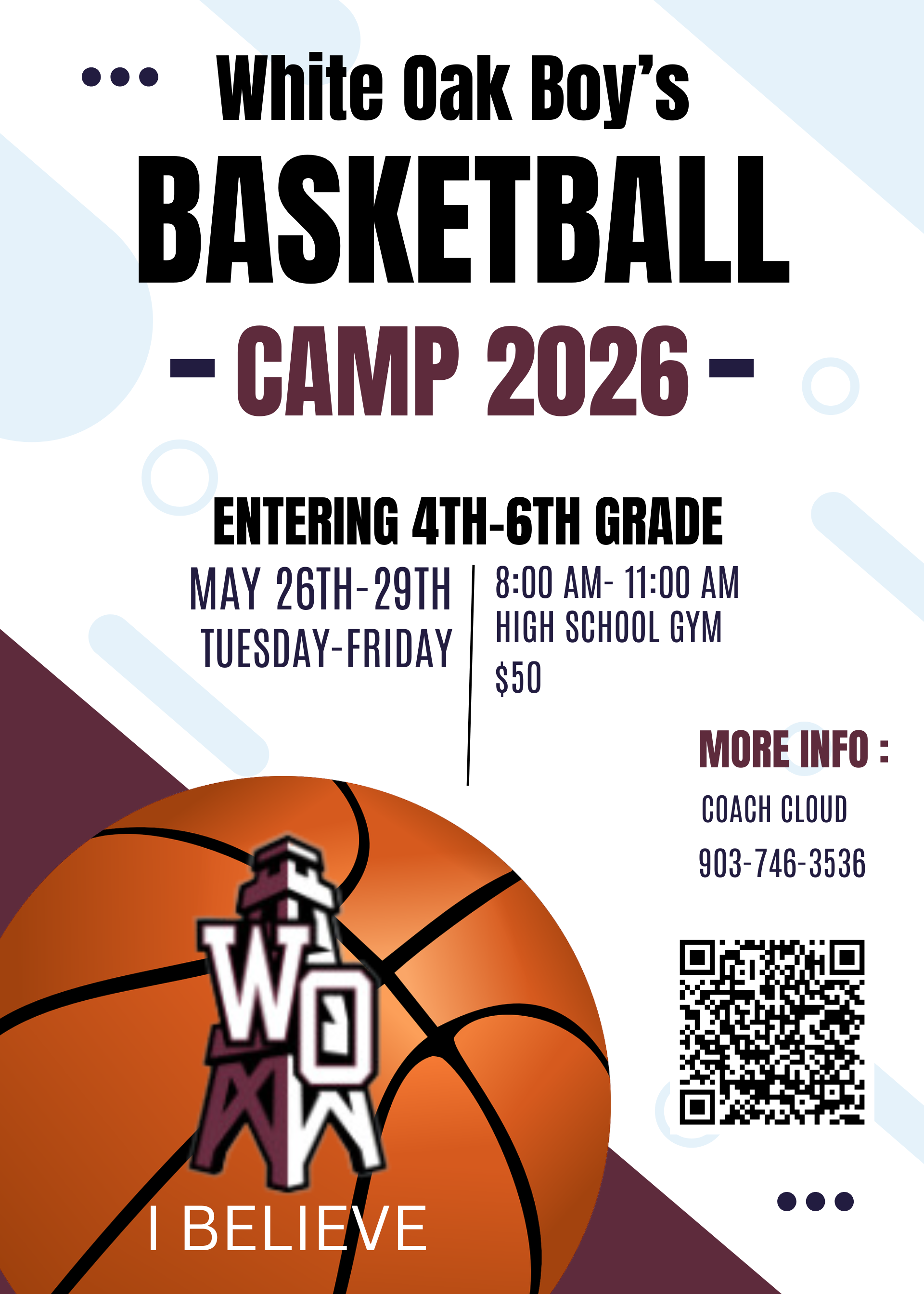 White Oak Boy's Basketball Camp 2026