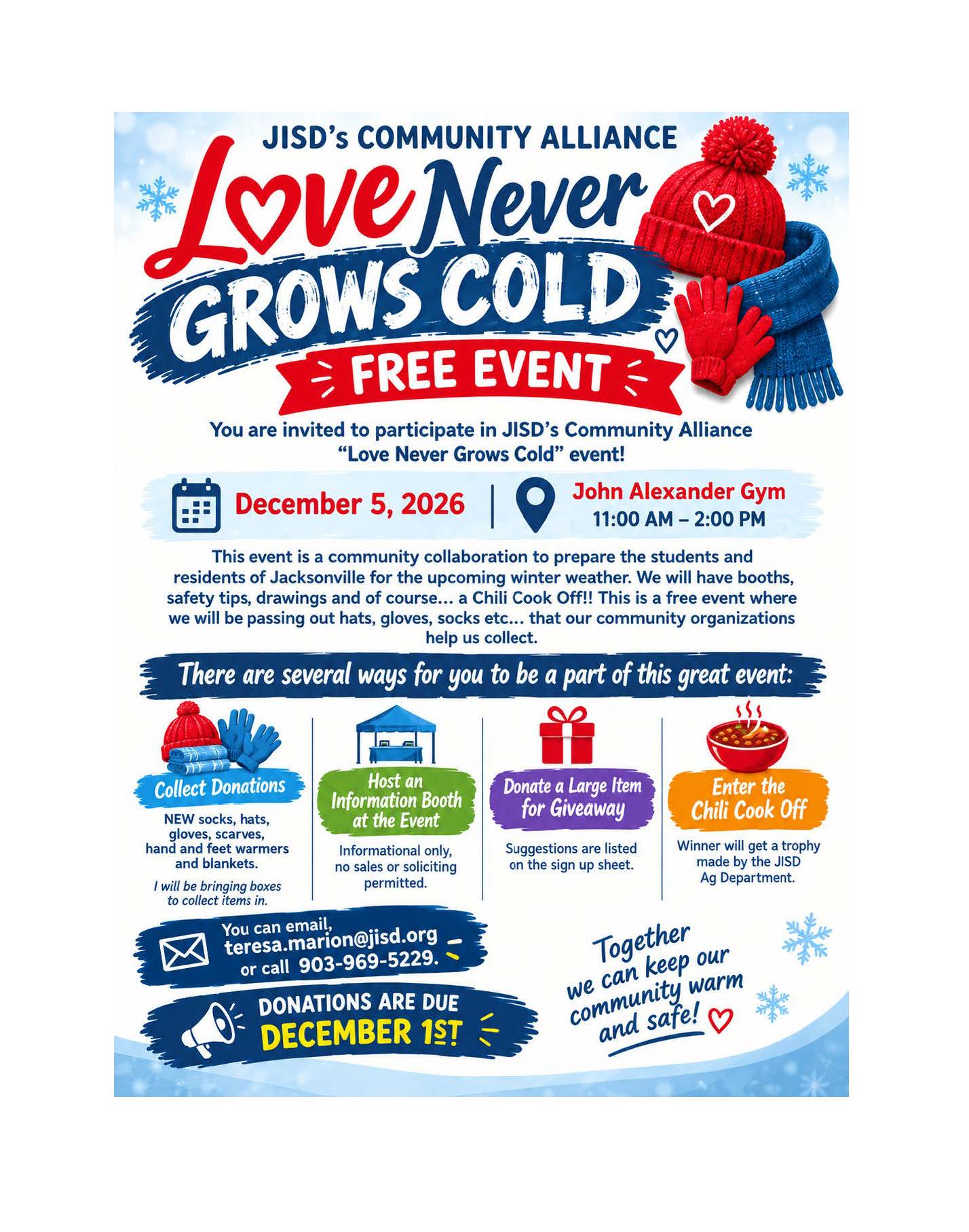 Love Never Grows Cold  Event