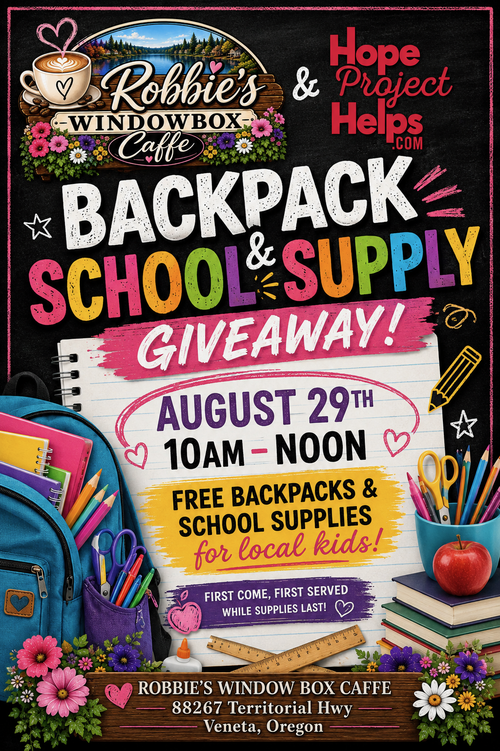 Backpacks and Supplies Giveaway