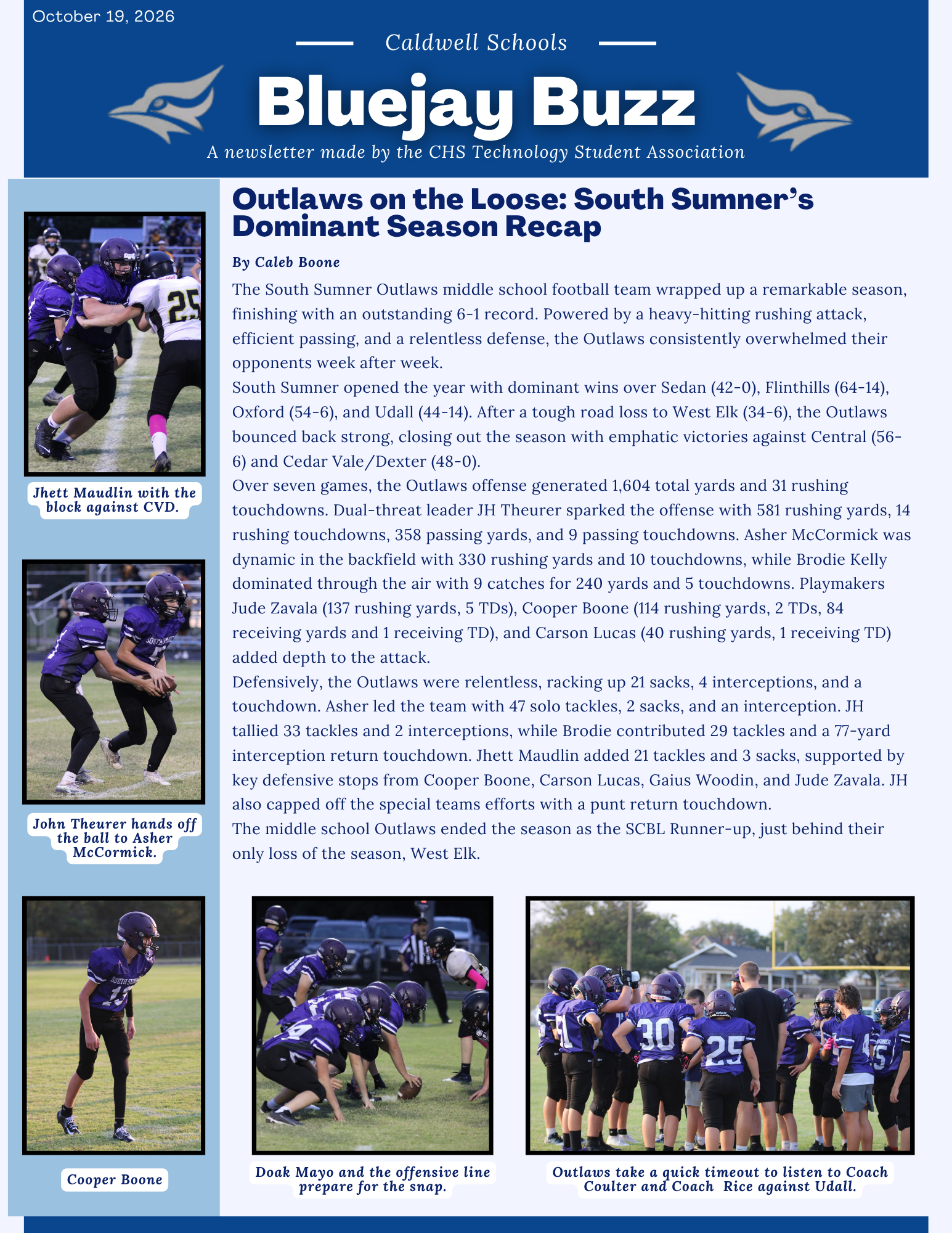 Bluejay Buzz Oct. 20 Edition