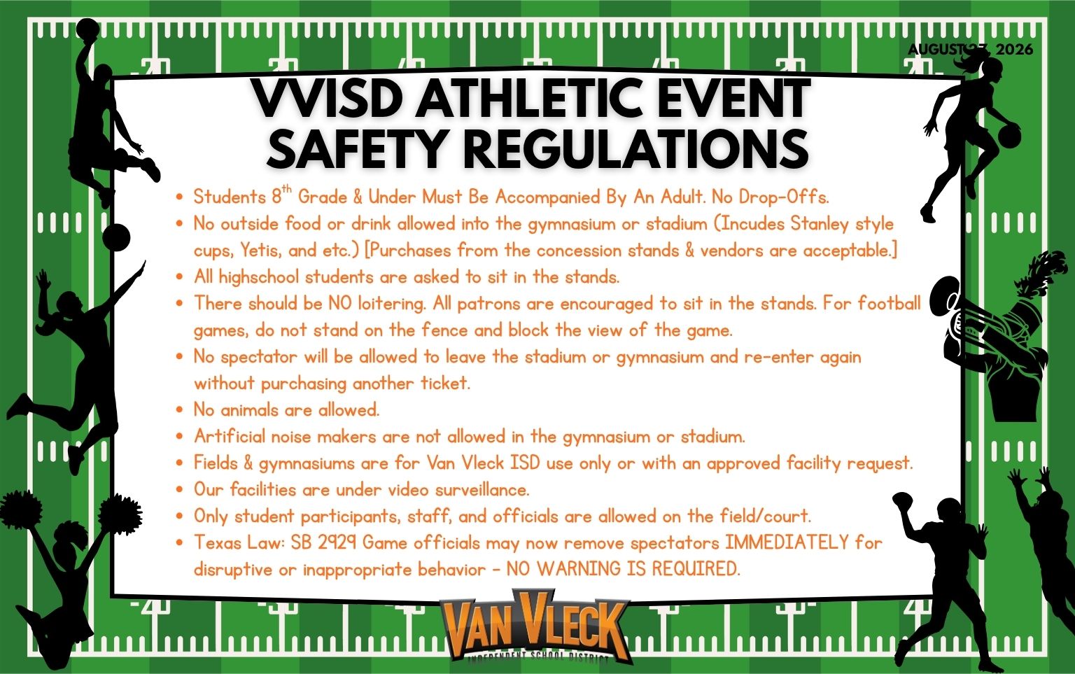 VVISD Athletic Event Safety Regulations