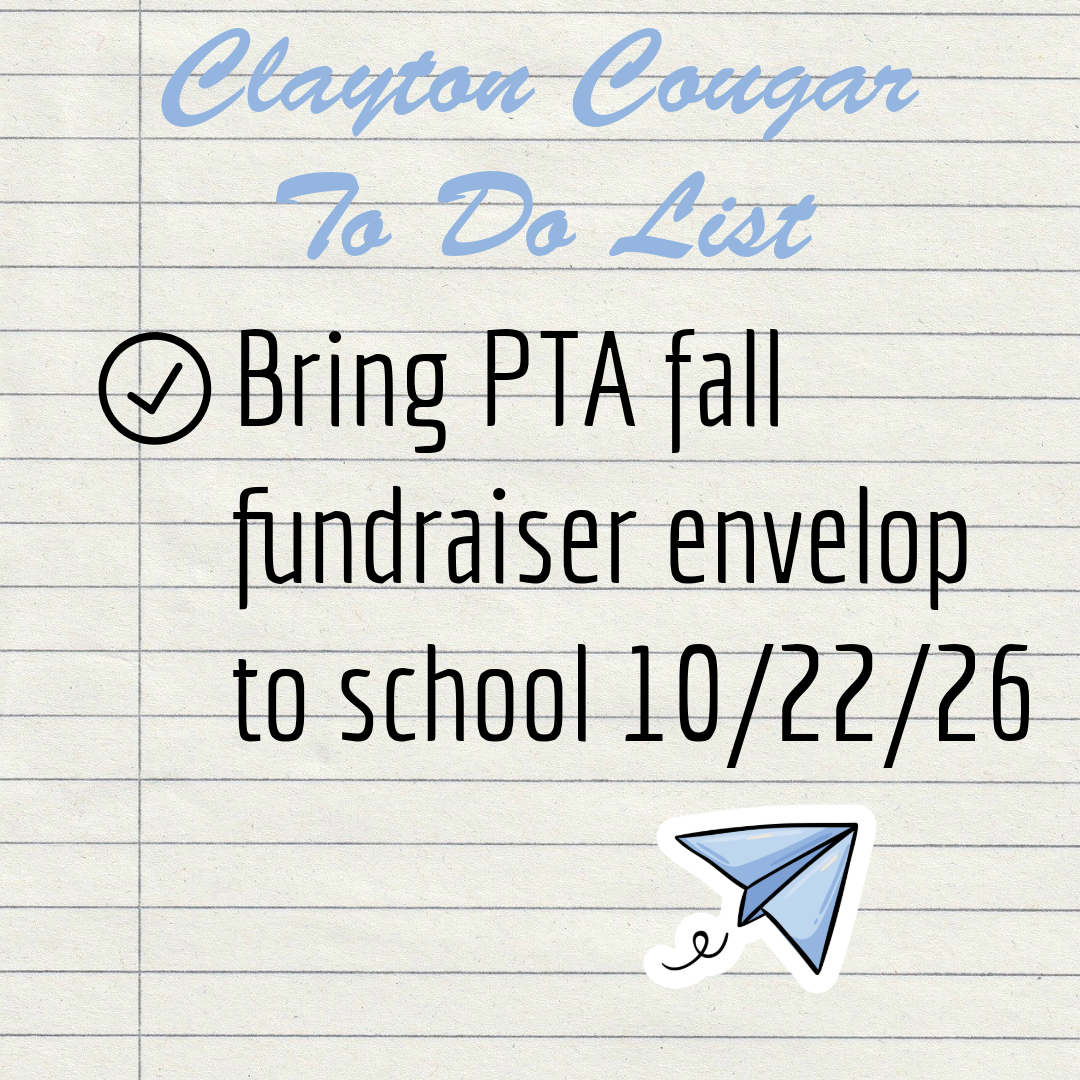 Clayton PTA Fall Fundraiser Envelopes