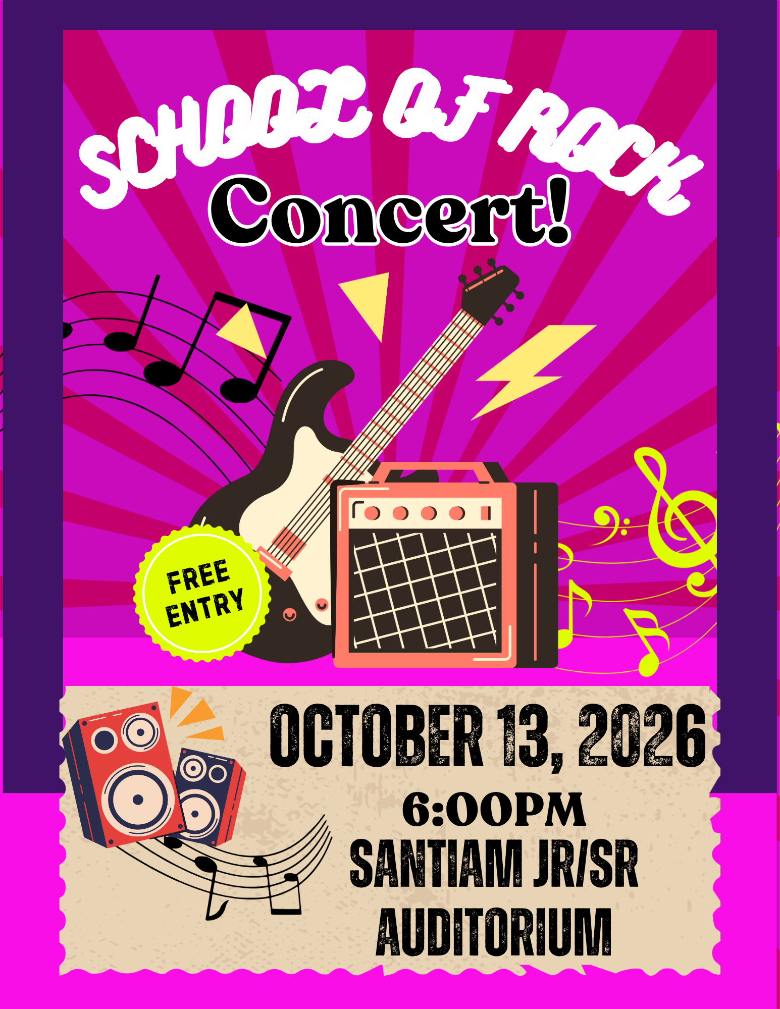School of Rock Concert Next Week