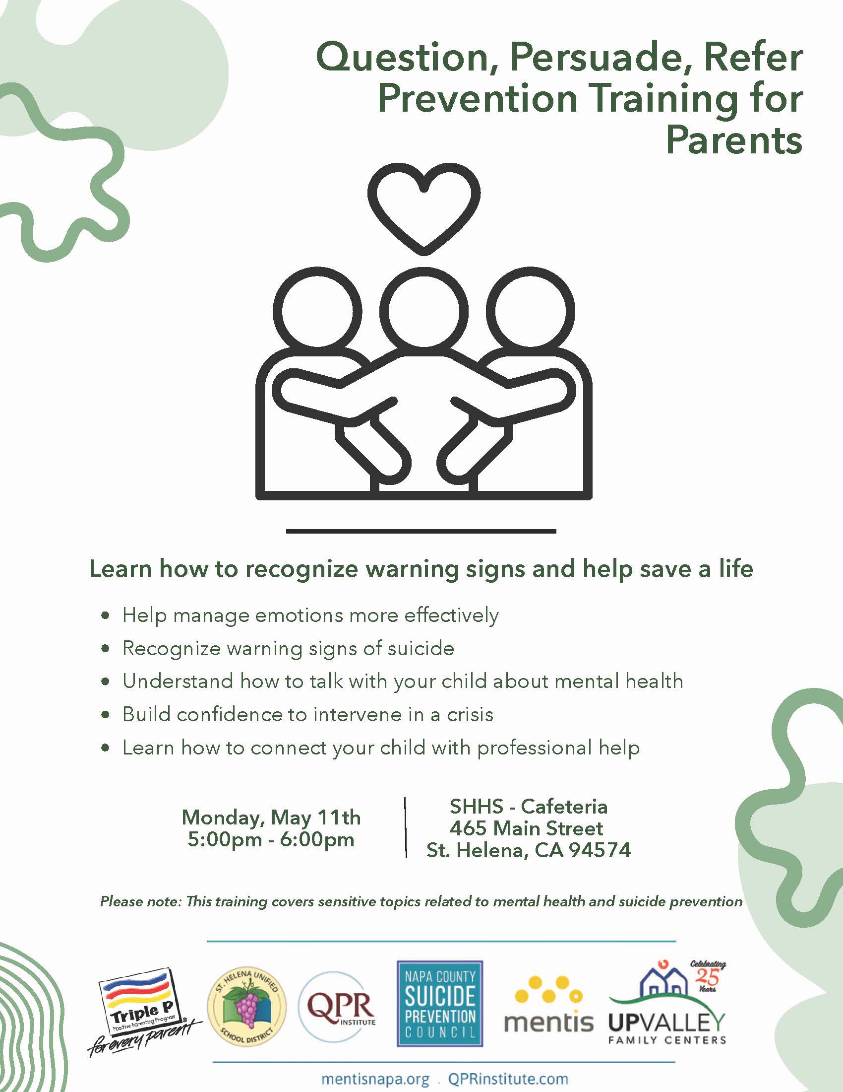 Question, Persuade, Refer Prevention Training for Parents 