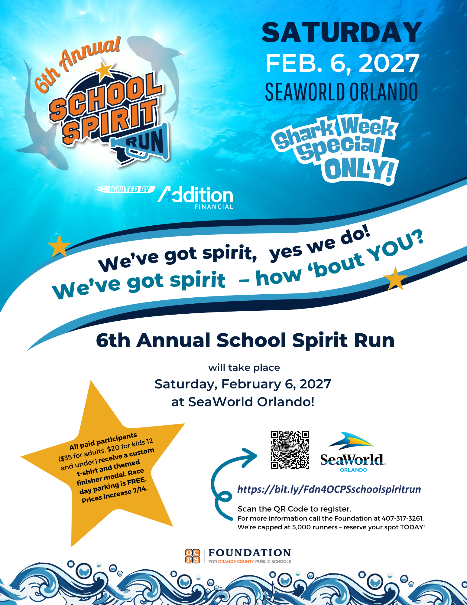 Catch the Lowest Prices of the Year During Shark Week | 6th Annual School Spirit Run IGNITED by Addition Financial