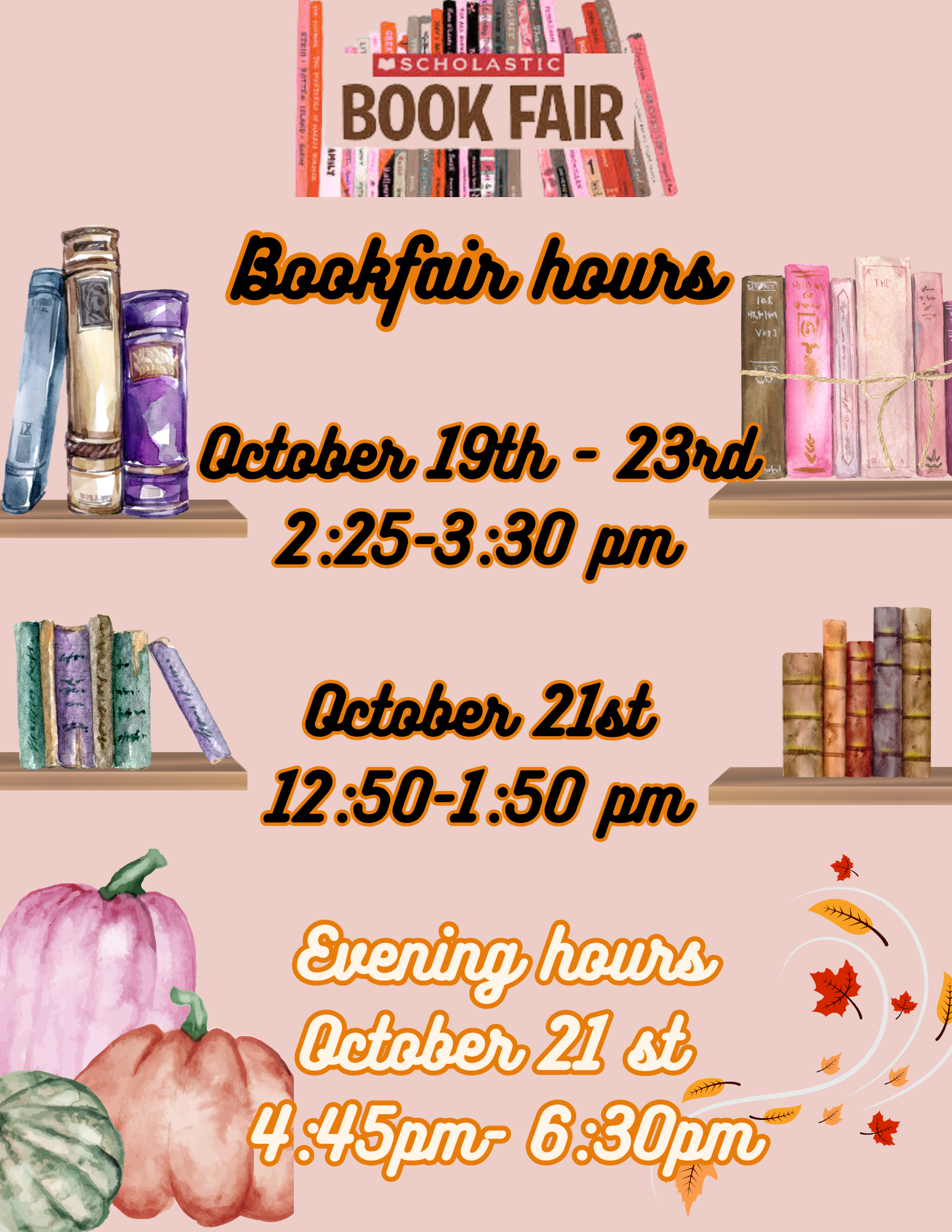 Book Fair Starts Monday 10/19!