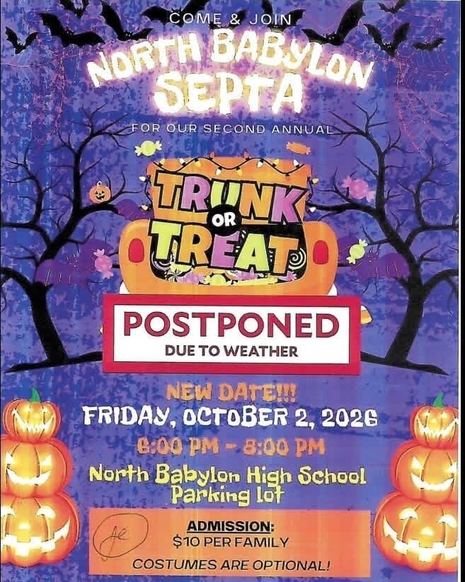 SEPTA 2nd Annual Trunk or Treat - Friday, October 2nd (6-8pm) @ NBHS