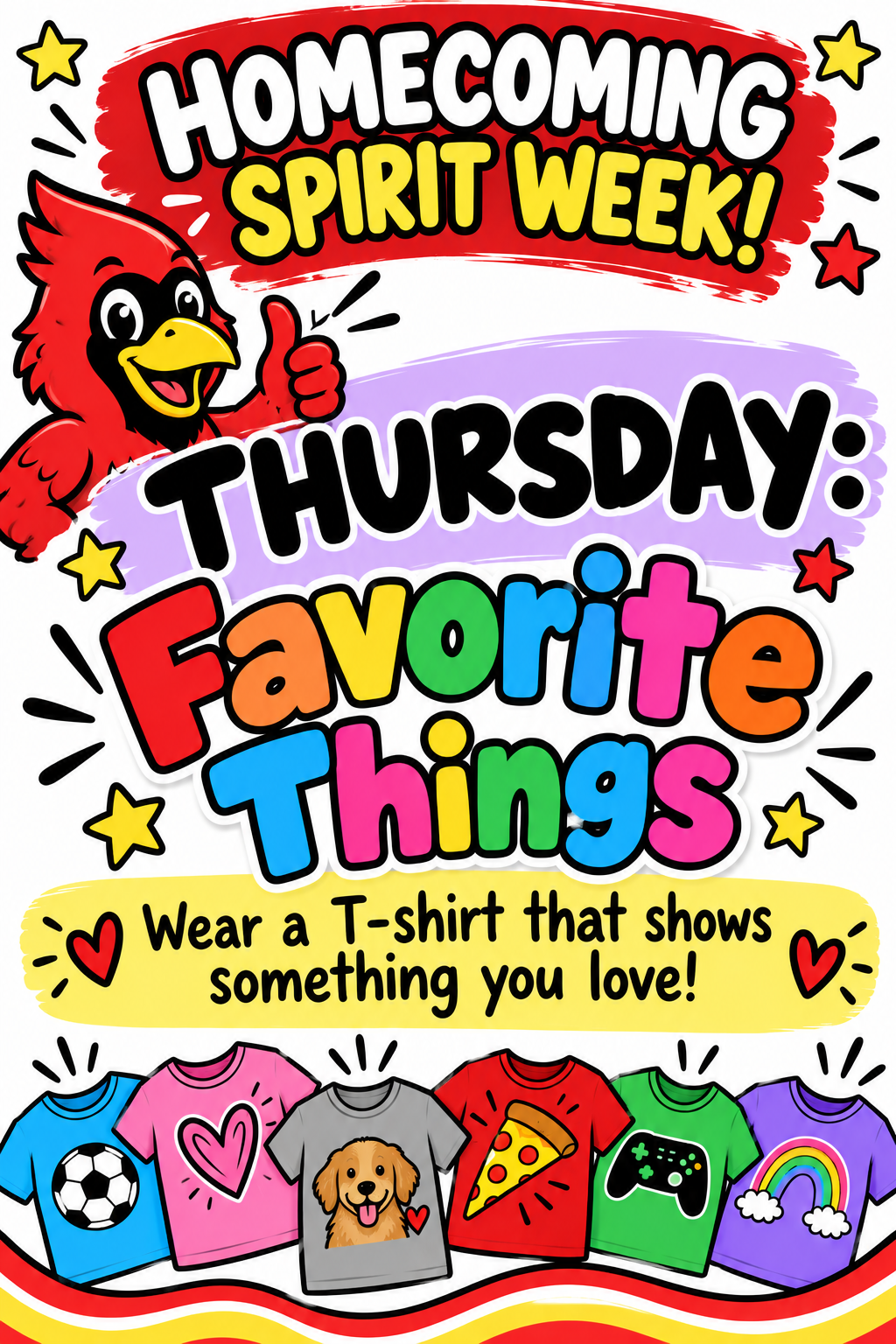 Homecoming Spirit Week- Favorite Things Thursday