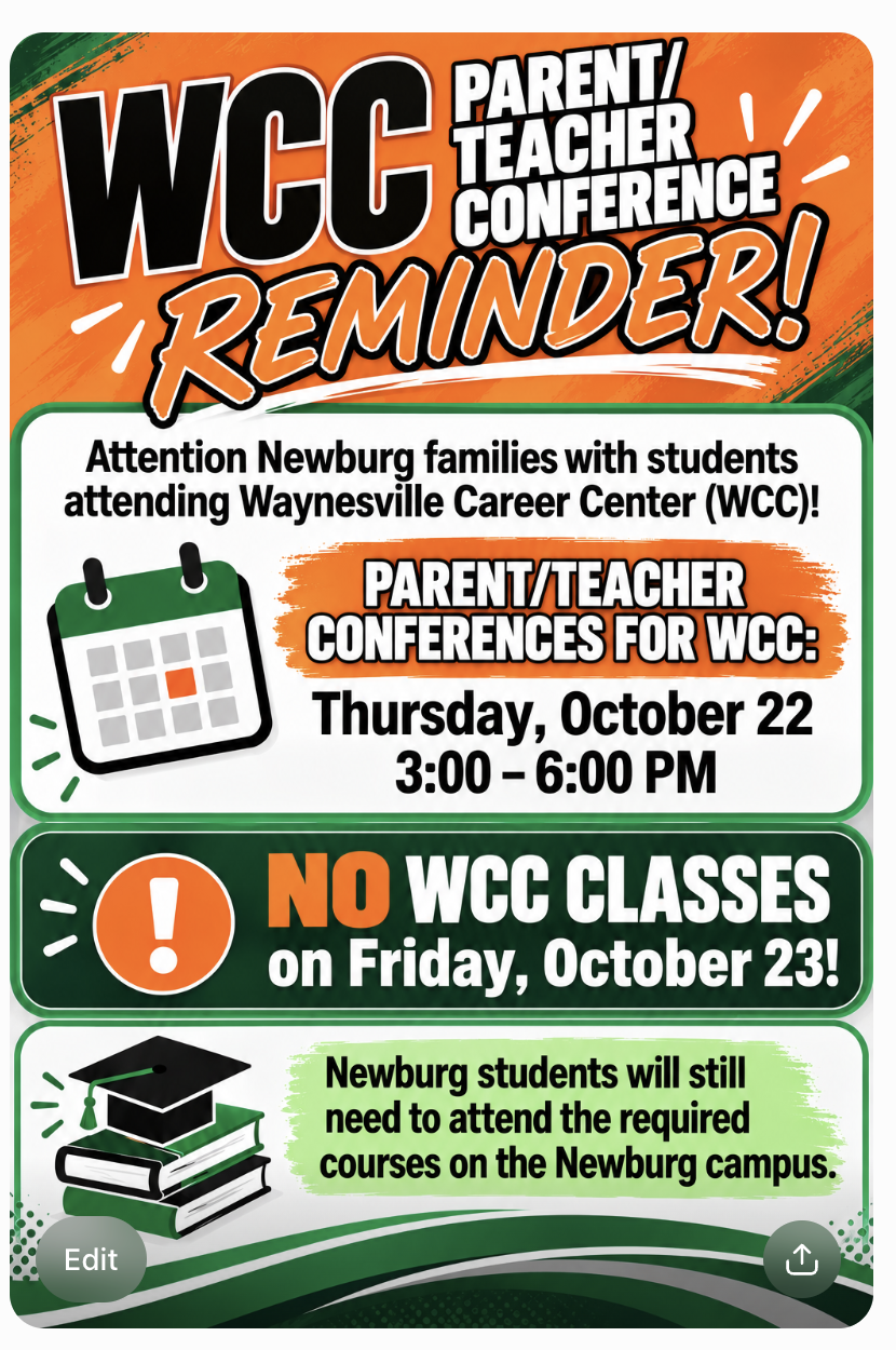 WCC Parent Teacher Conferences and Friday WCC (No School)