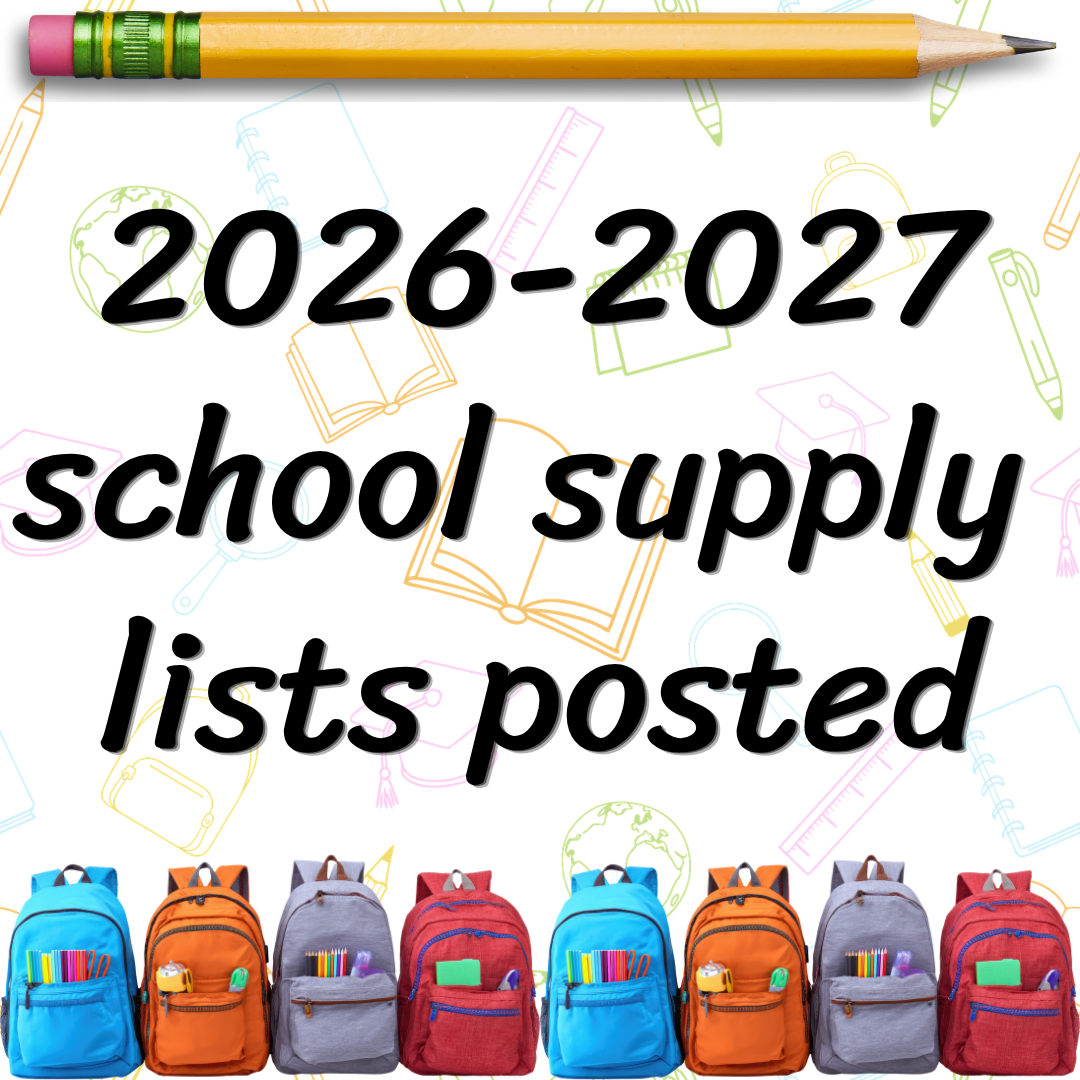 2026-2027 school supply lists posted