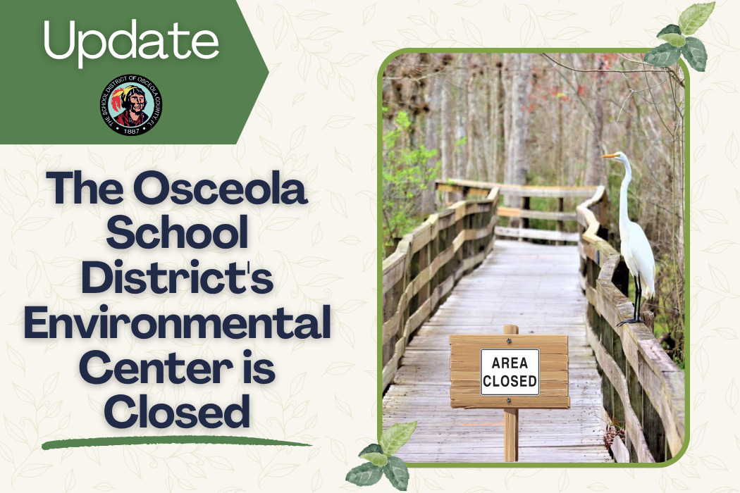 Our Environmental Center is still closed for renovations