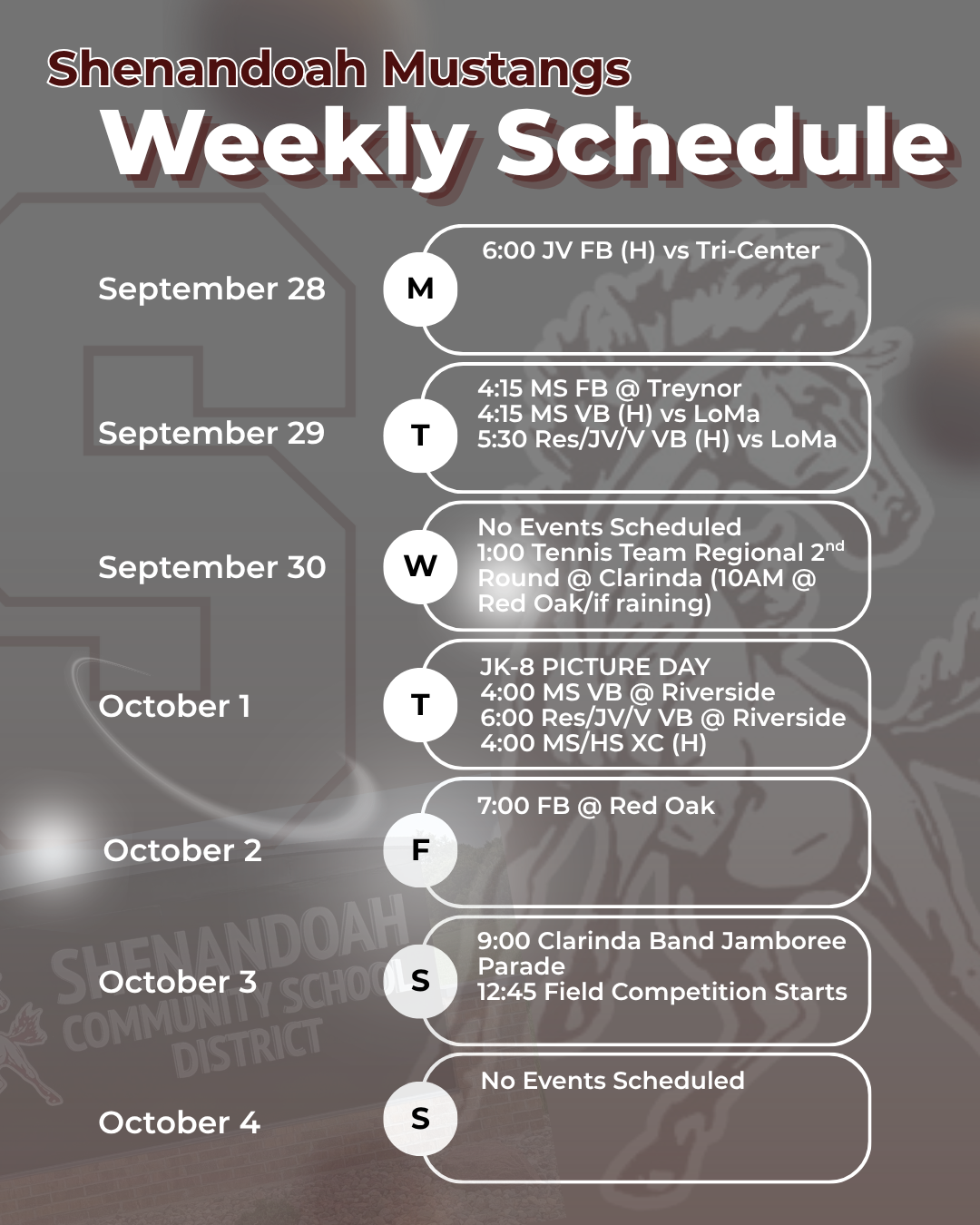 Weekly Schedule