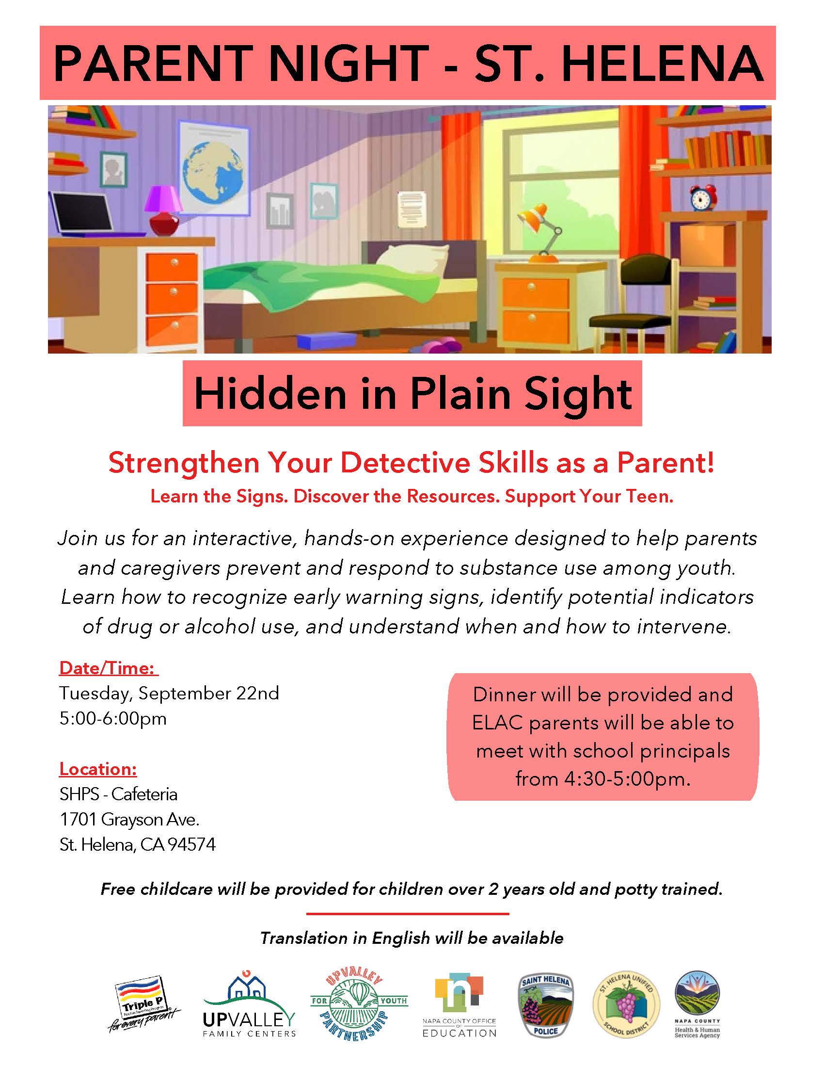 Family Night: ELAC & Hidden in Plain Sight Workshop