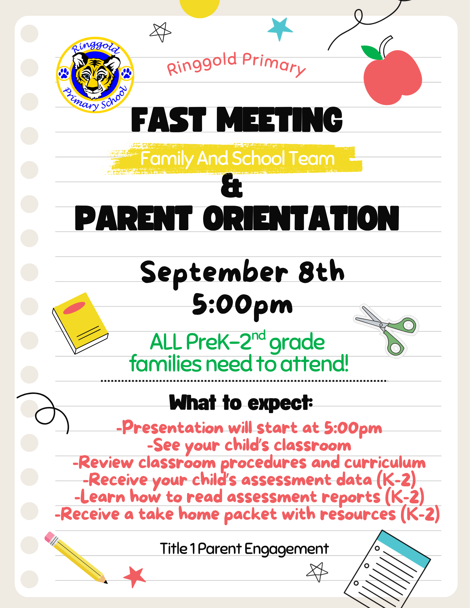 FAST Night and Parent Orientation