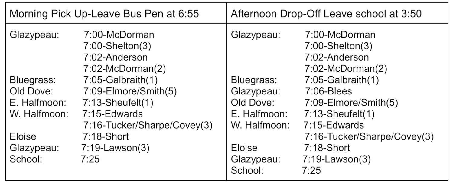 🚌 IMPORTANT: Bus Route & Schedule Changes 