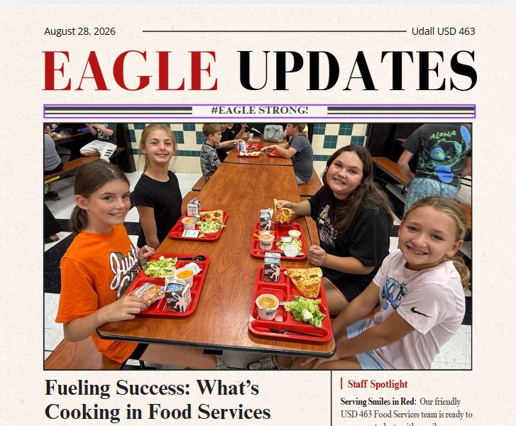 USD 463 District Newsletter (Friday, August 28, 2026)