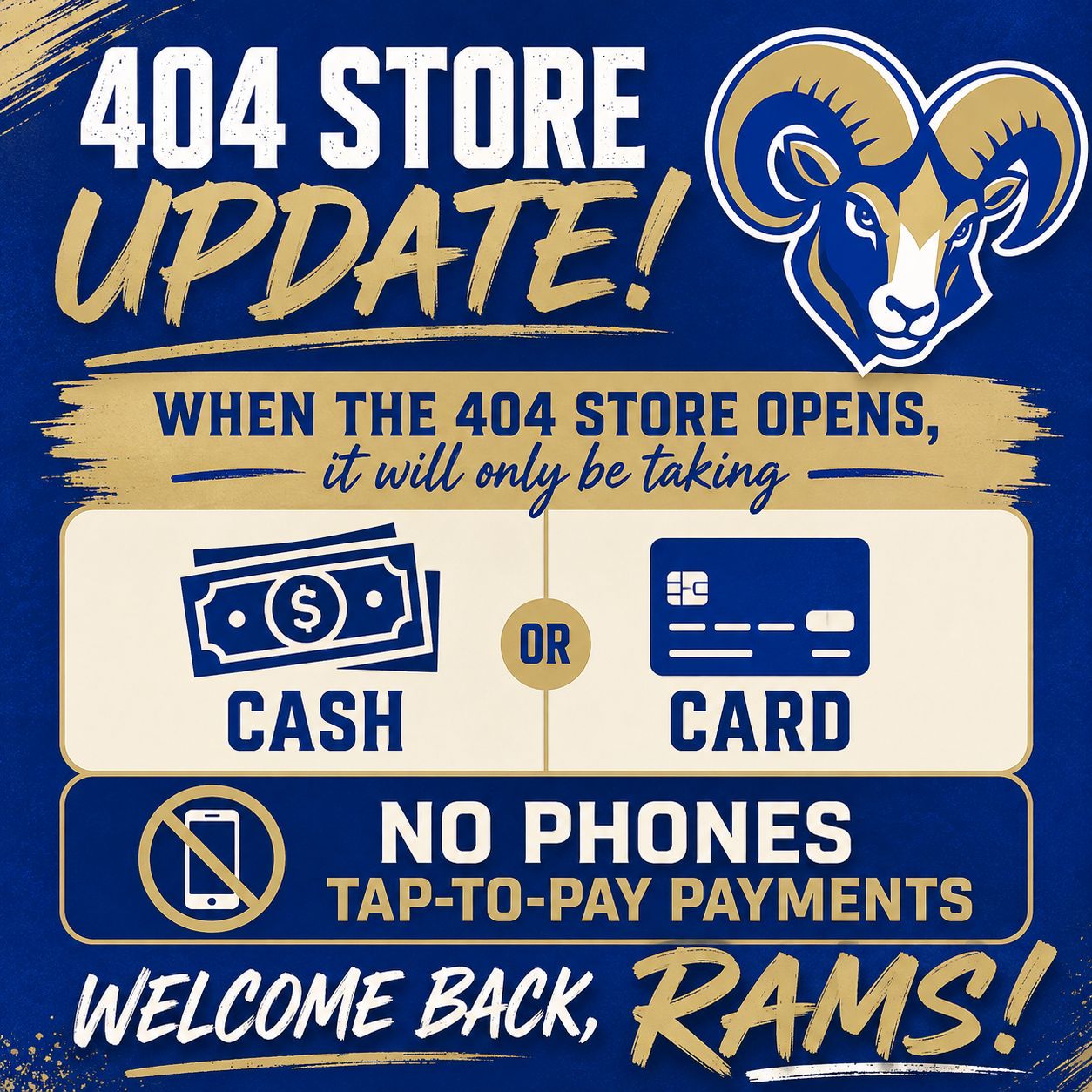 404 Store - Cash or Card only