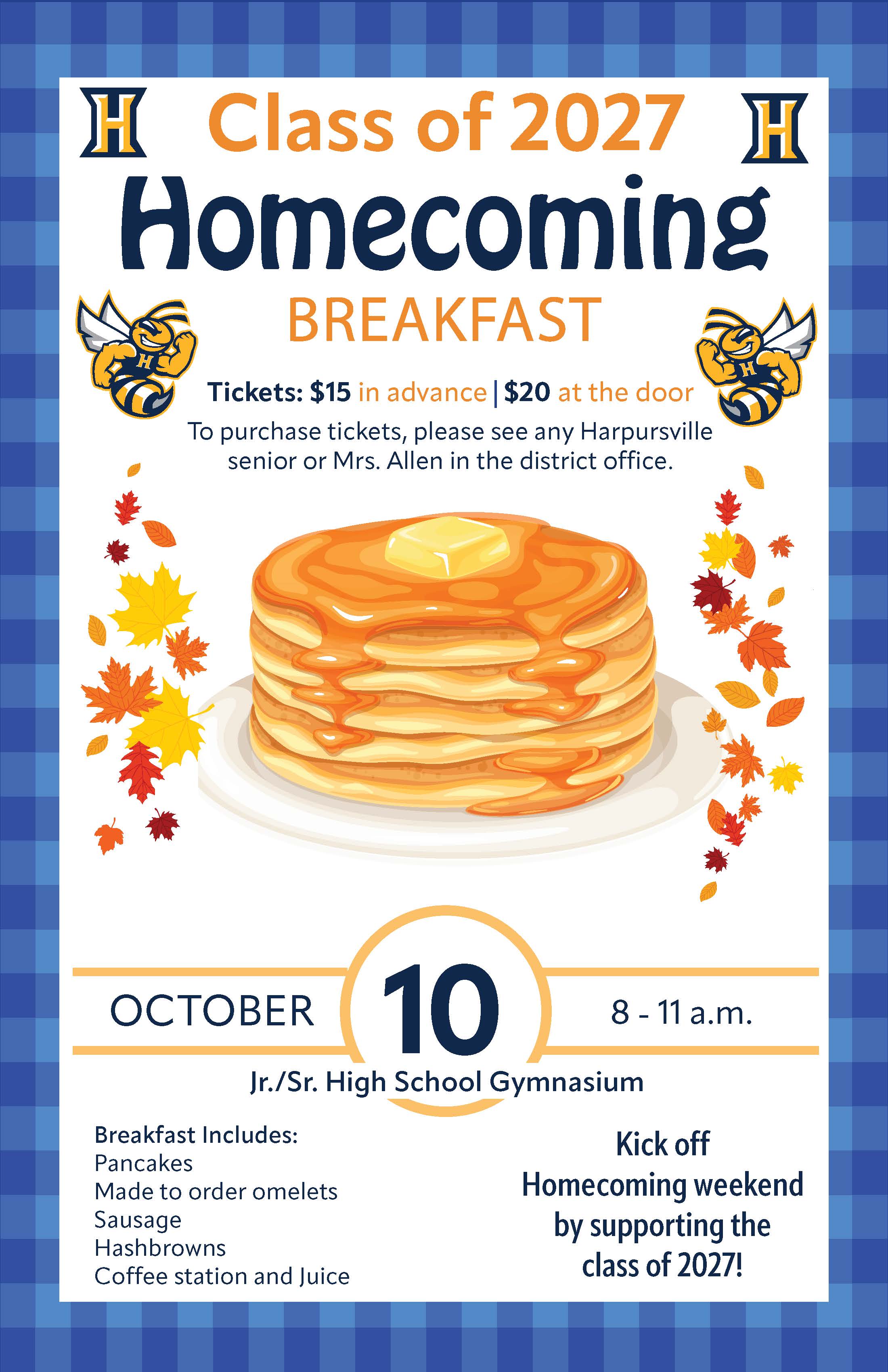 Class of 2027 Homecoming Breakfast Fundraiser 