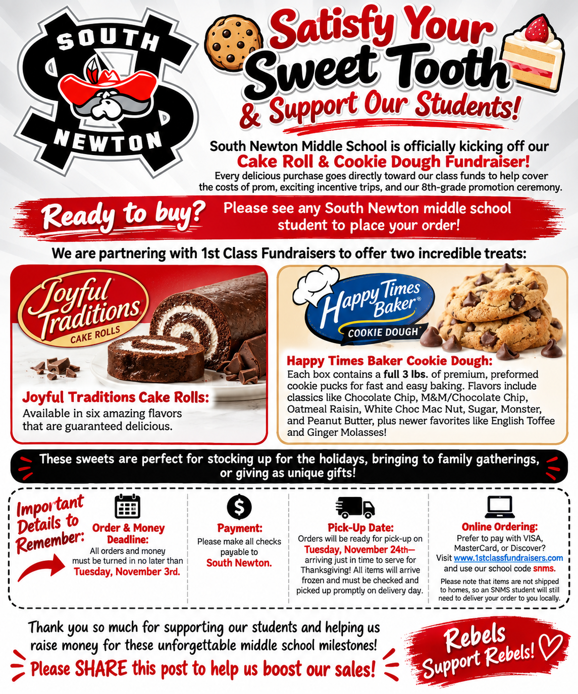 Satisfy Your Sweet Tooth & Support Our Students!