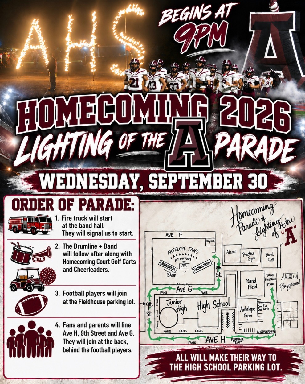 Homecoming 2026 - Lighting of the A Parade